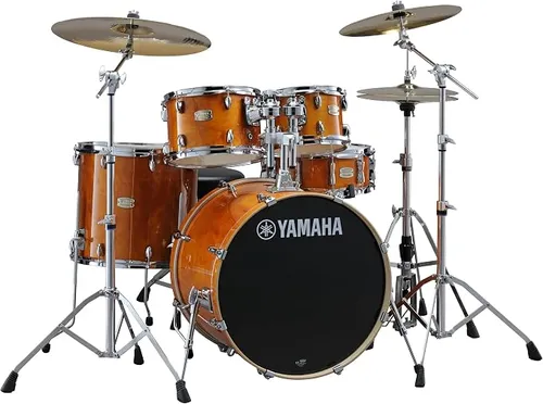 Yamaha Stage Custom Birch 5-piece drum shell pack in honey amber finish